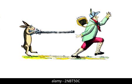 L'histoire de l'homme qui a sorti le tournage. D'après la version allemande originale du livre ' Der Struwelpeter : oder lustige Geschichten und drollige Bilder : für Kinder von 3-6 Jahren ' [ Shockheaden Peter : ou histoires drôles et images drôles : Pour les enfants à partir de 3-6 ans ] par Hoffmann, Heinrich, 1809-1894 Date de publication 1879 Éditeur Philadelphie : Kohler Pub Co Banque D'Images