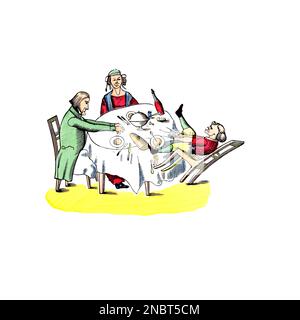 L'histoire de Philippe fidgety de la version allemande originale du livre ' Der Struwwelpeter : oder lustige Geschichten und drollige Bilder : für Kinder von 3-6 Jahren ' [ Shockheady Peter : ou histoires drôles et images drôles : Pour les enfants à partir de 3-6 ans ] par Hoffmann, Heinrich, 1809-1894 Date de publication 1879 Éditeur Philadelphie : Kohler Pub Co Banque D'Images