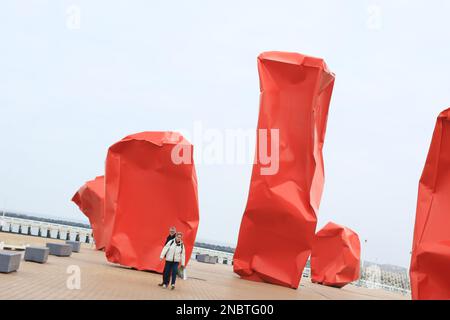 Ostende, Oostende est une ville côtière et une commune située dans la province de Flandre Occidentale, dans la région flamande de Belgique. Banque D'Images