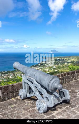 WESTERN place of Arms, fort George, parc national Brimstone Hill Fortress, Sandy point Town, St. Kitts, Saint Kitts et Nevis, Caraïbes Banque D'Images