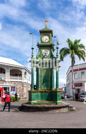 Berkeley Memorial, The Circus, Basseterre, St. Kitts, Saint Kitts et Nevis, Petites Antilles, Caraïbes Banque D'Images