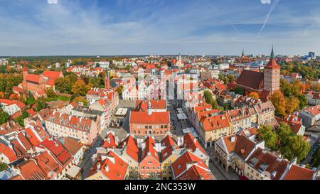 Olsztyn - une ville de Warmia dans le nord-est de la Pologne Banque D'Images