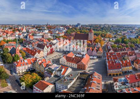 Olsztyn - une ville de Warmia dans le nord-est de la Pologne Banque D'Images