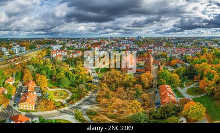 Olsztyn - une ville de Warmia dans le nord-est de la Pologne Banque D'Images