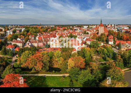 Olsztyn - une ville de Warmia dans le nord-est de la Pologne Banque D'Images