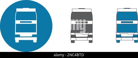 Icônes de bus vecteur, conception plate meilleure icône de vecteur Illustration de Vecteur