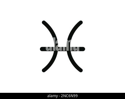 Simple poissons signe astrologique. Concept d'astrologie. Illustration de Vecteur