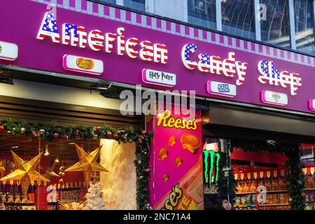 American Candy Shop à Londres Angleterre Royaume-Uni Banque D'Images
