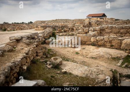 Khirbet Susya est un village palestinien en Cisjordanie. Israël - 13.02.2023, ruines de l'ancienne colonie juive de Susiya dans les Highlands d'Hébron Banque D'Images