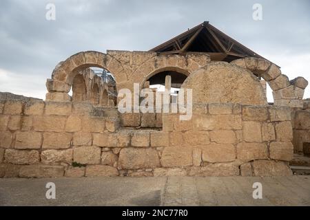 Khirbet Susya est un village palestinien en Cisjordanie. Israël - 13.02.2023, ruines de l'ancienne colonie juive de Susiya dans les Highlands d'Hébron Banque D'Images