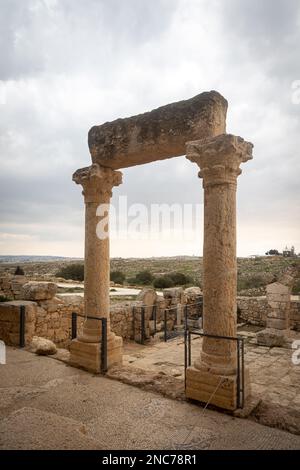 Khirbet Susya est un village palestinien en Cisjordanie. Israël - 13.02.2023, ruines de l'ancienne colonie juive de Susiya dans les Highlands d'Hébron Banque D'Images