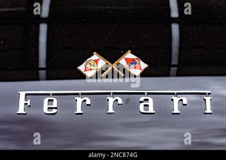 1958 Ferrari 250 GT PF série 1 Cabriolet voiture de sport dans le Colorado Grand Road Rally. Banque D'Images