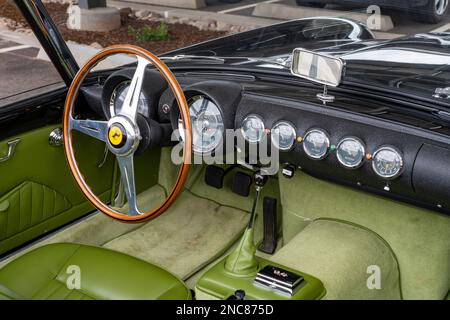 1958 Ferrari 250 GT PF série 1 Cabriolet voiture de sport dans le Colorado Grand Road Rally. Banque D'Images