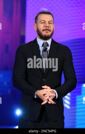 Milan, Italie. 14th févr. 2023. Milan, émission de télévision 'Cattelan de ce soir', Rai 2 - Alessandro Cattelan crédit: Agence de photo indépendante/Alamy Live News Banque D'Images