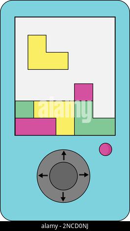 Jeu rétro des appareils 80s et 90s. Vecteur sur fond blanc. Illustration de Vecteur