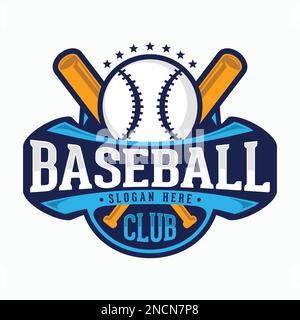 Logo de mascotte vectoriel de baseball avec concept moderne pour l'équipe sportive. Illustration vectorielle Illustration de Vecteur