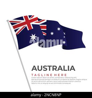 Modèle vecteur Australie drapeau conception moderne. Illustration vectorielle Illustration de Vecteur