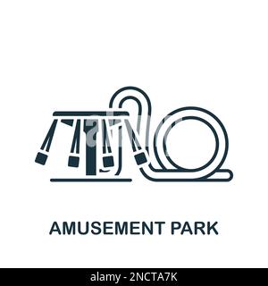 Icône Amusment Park. Panneau monochrome simple de la collection de divertissement. Icône Amusment Park pour le logo, les modèles, la conception Web et les infographies. Illustration de Vecteur