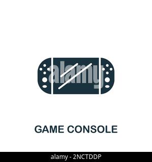 Icône de la console de jeux. Panneau monochrome simple de la collection de divertissement. Icône de console de jeux pour logo, modèles, web design et infographies. Illustration de Vecteur