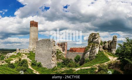 Sentier des nids des aigles - Olsztyn près de Częstochowa Banque D'Images