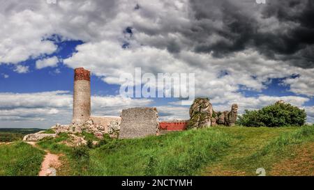 Sentier des nids des aigles - Olsztyn près de Częstochowa Banque D'Images