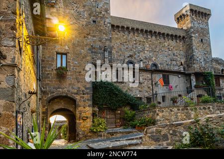 Le Rocca Monaldeschi della Cervara château à Bolsena sur le lac de Bolsena dans la région de Latium Viterbo Banque D'Images