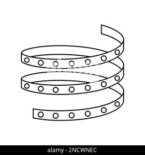 Illustration des voyants de bande de diodes. Equipement d'éclairage électrique. Image industrielle ou commerciale. Icône pour le site Web et la boutique. Illustration de Vecteur