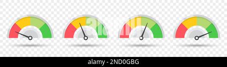Ensemble d'icônes de notation colorées dans un design plat Illustration de Vecteur