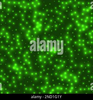 Arrière-plan étoilé. Étoiles fortement dispersées sur fond vert. Couvercle d'espace lumineux attrayant. Illustration vectorielle élégante. Illustration de Vecteur