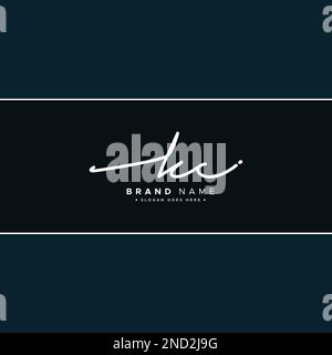 Logo KC Signature manuscrit - modèle de logo vectoriel pour les secteurs de la beauté, de la mode et de la photographie Illustration de Vecteur