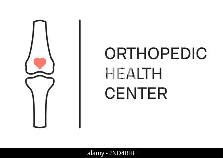 Centre de santé orthopédique clinique médicale logo de l'os Illustration de Vecteur