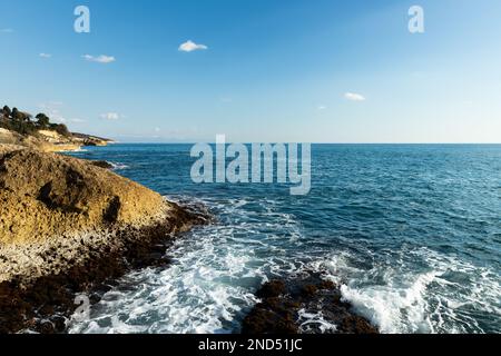 La mer Adriatique quelque part au Monténégro Banque D'Images