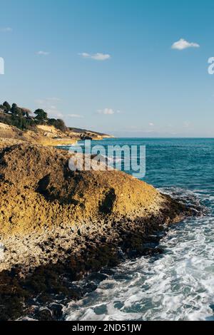 La mer Adriatique quelque part au Monténégro Banque D'Images