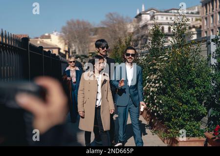 Rome, Italie. 15th févr. 2023. L'acteur Colapesce assiste au photocall du film ''la primavera della mia vita'' au cinéma Barberini on 15 février 2023 à Rome, en Italie. (Photo par Luca Carlino/NurPhoto) Credit: NurPhoto SRL/Alay Live News Banque D'Images