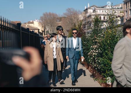 Rome, Italie. 15th févr. 2023. L'acteur Colapesce assiste au photocall du film ''la primavera della mia vita'' au cinéma Barberini on 15 février 2023 à Rome, en Italie. (Photo par Luca Carlino/NurPhoto) Credit: NurPhoto SRL/Alay Live News Banque D'Images