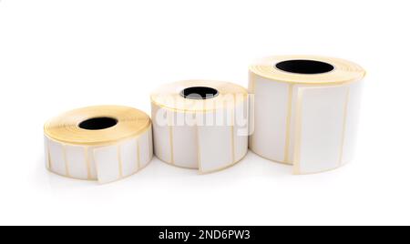 Roll with barcode stickers Stock Photo