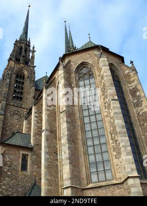 Cathédrale Saint-Jean Peter et Paul, Katedrála svateho Petra a Pavla, Brno, région Moravie du Sud, République tchèque, Europe Banque D'Images