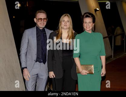 APELDOORN - Prince Bernhard et Princes Annette et leur fille Isabella Lily Juliana (m) avant le début de la performance Carmen.maquia par la compagnie de danse Introdans au Théâtre Orpheus, où l'anniversaire de la princesse Margriet a été célébré. C'était l'anniversaire de Margriet sur 19 janvier, quand elle avait 80 ans. ANP ROBIN VAN LONKHUIJSEN pays-bas sortie - belgique sortie Banque D'Images