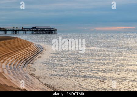 Blackpool au coucher du soleil Banque D'Images