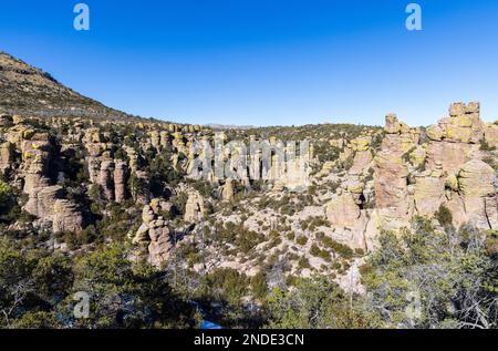 Scenci Paysage d'hiver dans le monument national de Chiricahua Arizona Banque D'Images