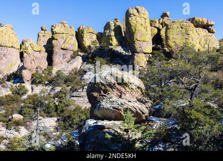 Scenci Paysage d'hiver dans le monument national de Chiricahua Arizona Banque D'Images