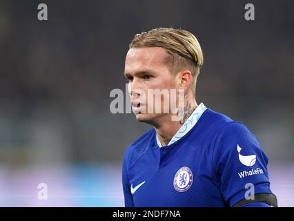 Mykhailo Mudryk de Chelsea pendant la Ligue des champions de l'UEFA, partie de 16 du match au parc signal Iduna, Dortmund, Allemagne. Date de la photo: Mercredi 15 février 2023. Banque D'Images