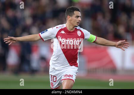 Monaco, Monaco, le 11th février 2023. Wissam Ben Yedder d'AS Monaco célèbre après avoir marqué son deuxième but pour donner à la partie une avance de 3-1 lors du match Uber Eats Ligue 1 au Stade Louis II, Monaco. Le crédit photo devrait se lire: Jonathan Moscrop / Sportimage Banque D'Images