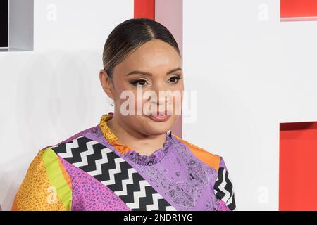 Londres, Royaume-Uni. 15th févr. 2023. LONDRES, ROYAUME-UNI - 15 FÉVRIER 2023 : Pandora Christie participe à la première européenne de Creed III à Cineworld Leicester Square à Londres, Royaume-Uni sur 15 février 2023. (Photo de Wiktor Szymanowicz/NurPhoto) Credit: NurPhoto SRL/Alay Live News Banque D'Images