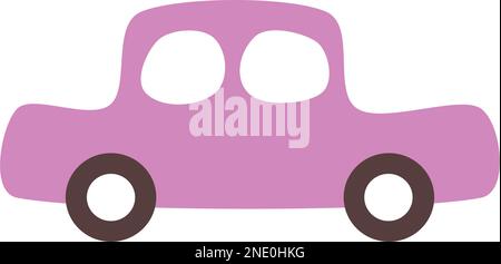 Illustration de vecteur d'icône de voiture, ensemble de véhicule de dessin animé de transport d'automobile dans une couleur plate Illustration de Vecteur