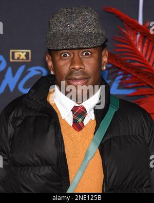 15 février 2023 - Burbank, Californie - Tyler, le créateur. Red Carpet Premiere Event pour la sixième et dernière saison de ''Snowfall'' de FX à l'Academy Museum of Motion Pictures, Ted Mann Theater. Banque D'Images
