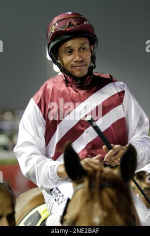 Al Shemali ridden by Royston Ffrench, seen, after winning the Dubai Duty Free race, of the Dubai World Cup at the Meydan horse race track in Dubai, United Arab Emirates, Saturday March 27, 2010. (AP Photo/Francois Steenkamp)