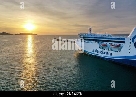 Gilles Bader / le Pictorium - prise de contrôle possible de la Meridionale par CMA CGM - 15/2/2023 - France / BDR / Marseille - prise de contrôle possible de la Meridionale par CMA CGM, la compagnie maritime est dans les sites de l'affréteur CMA CGM Banque D'Images