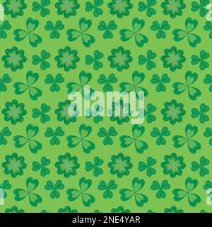 saint patricks motif de jour avec des éléments de feuilles de shamrock Illustration de Vecteur