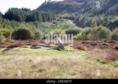 Les Giants graves inhument cairns au-dessus de Whiting Bay sur l'île d'Arran Ayrshire en Écosse Banque D'Images